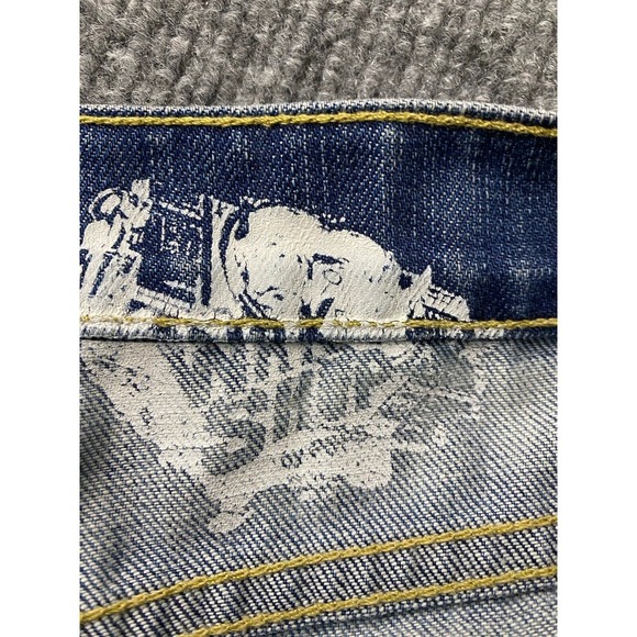 PRPS Bruised Never Broken Jeans 33 Mens Blue USA Cotton‎ Selvedge Baggy Loose - Picture 10 of 16